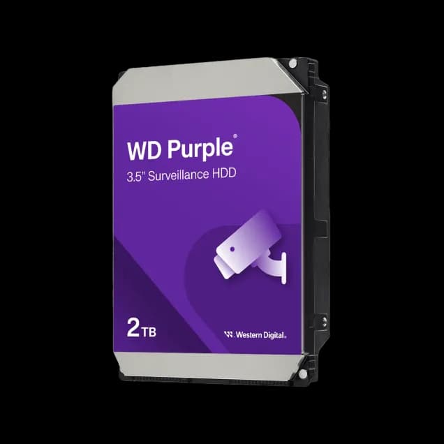 WESTERN DIGITAL PURPLE 2TB 3.5" SURVEILLANCE HDD, 5400RPM, SATA III (WD23PURZ)