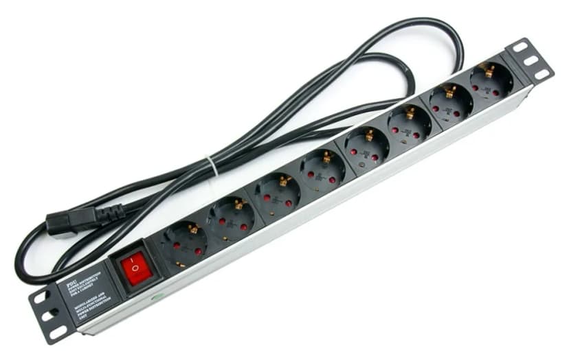 Rack Mount 8-Way PDU With C14 Plug