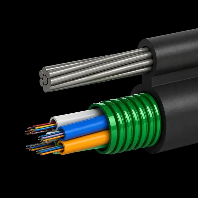 OptoWire AM-S-24FO-3KN With Armor Aerial Figure-8 Optical Cable